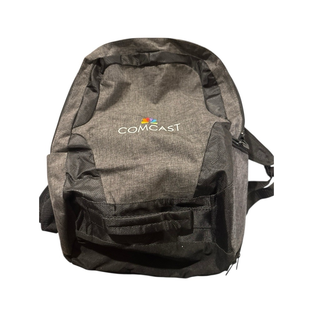 Comcast Dark Grey Backpack With Cable Cord, Water Bottle Slot Laptop Slot  21" T
